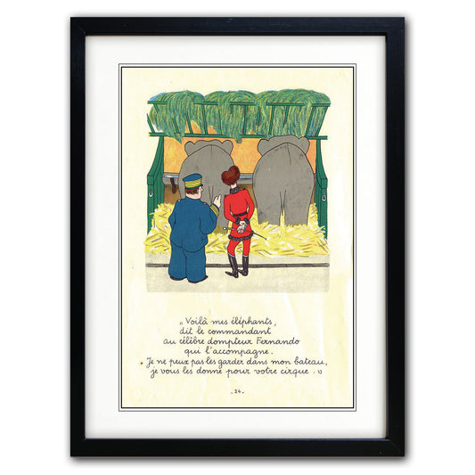 Babar the Elephant A3 Luxury Satin Art Print | Classic Children's Illustration | No.6