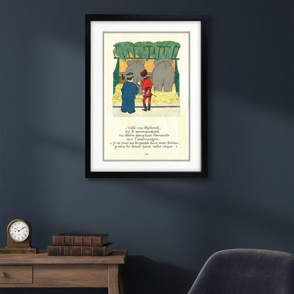 Babar the Elephant A3 Luxury Satin Art Print | Classic Children's Illustration | No.6