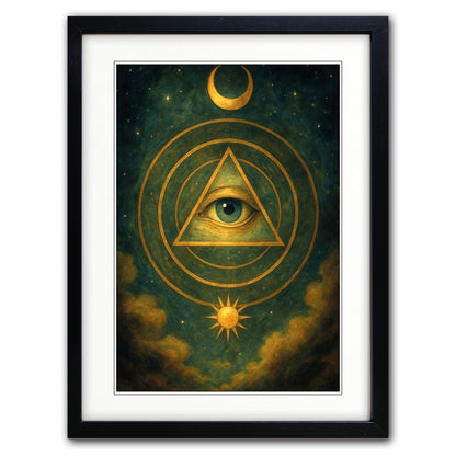 Mystic Tarot Zodiac Vintage Art Print | A3 Satin | No.6