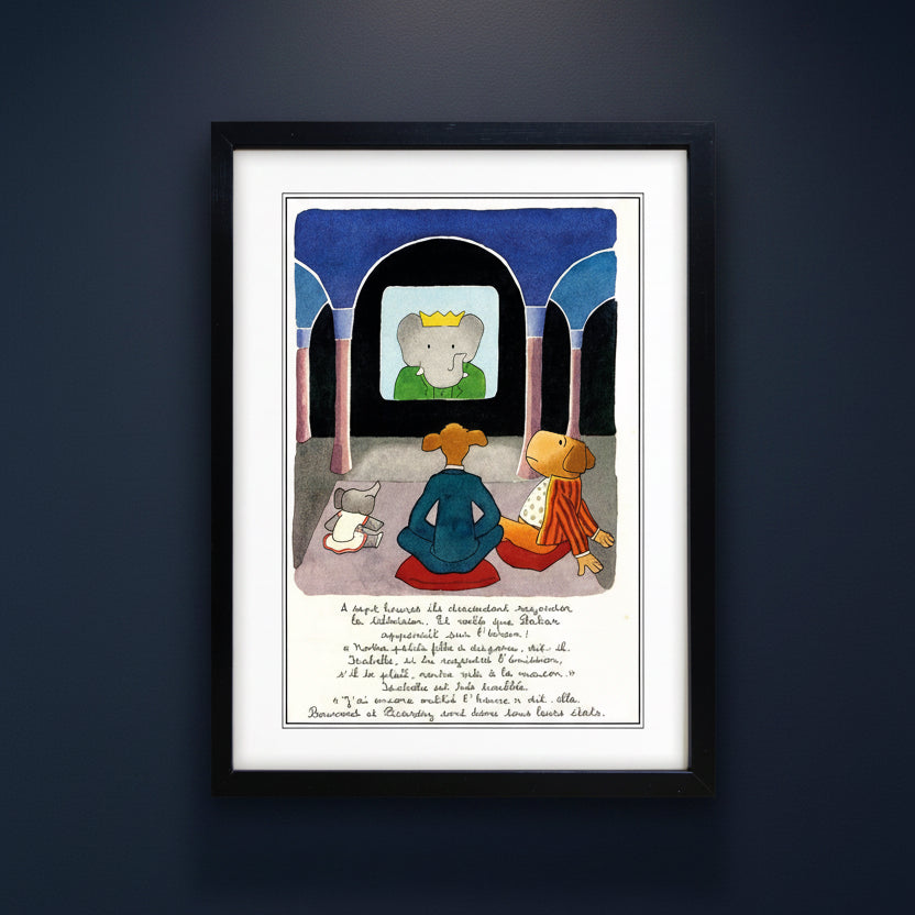 Babar the Elephant A3 Luxury Art Print | Classic Children's Illustration | No.8