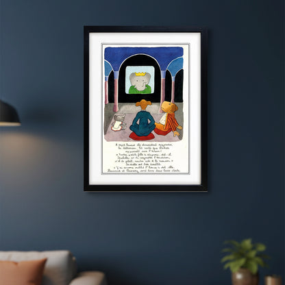 Babar the Elephant A3 Luxury Art Print | Classic Children's Illustration | No.8