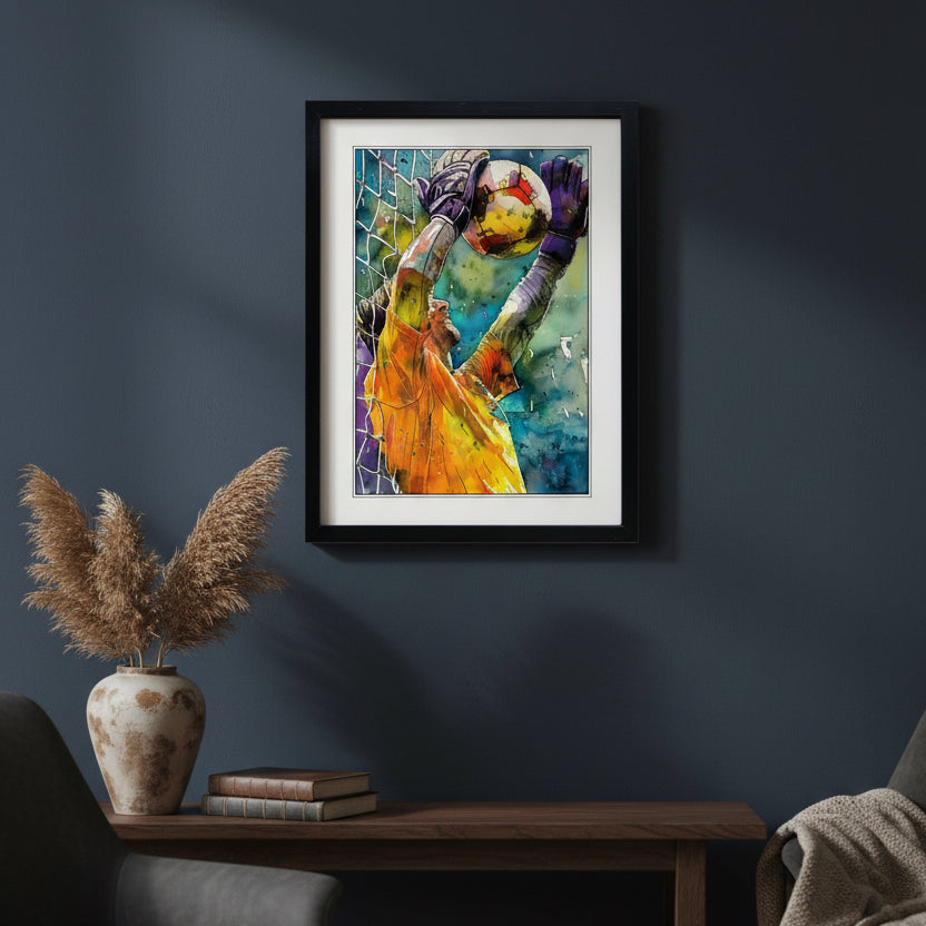 Football Water Colour Painting Art Prints | A3 Satin | No.9