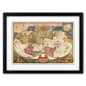 Antique World Map Reproduction Print | A3 Satin | No.2