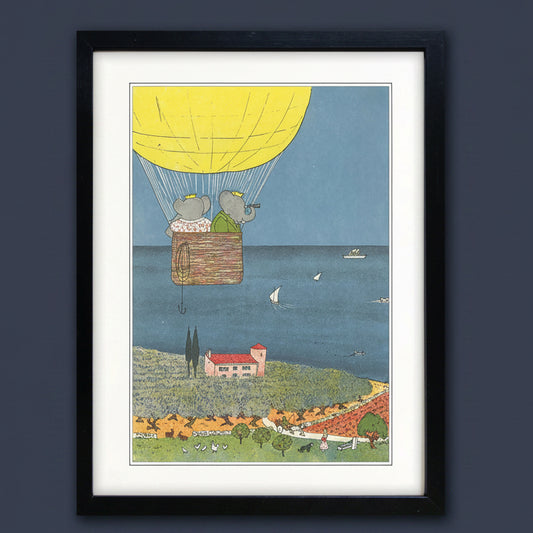 Babar the Elephant A3 Luxury Satin Art Print | Classic Children’s Illustration | No.3