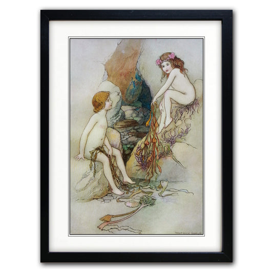 The Water Babies Vintage Illustration A3 Print | Charles Kingsley | No.3