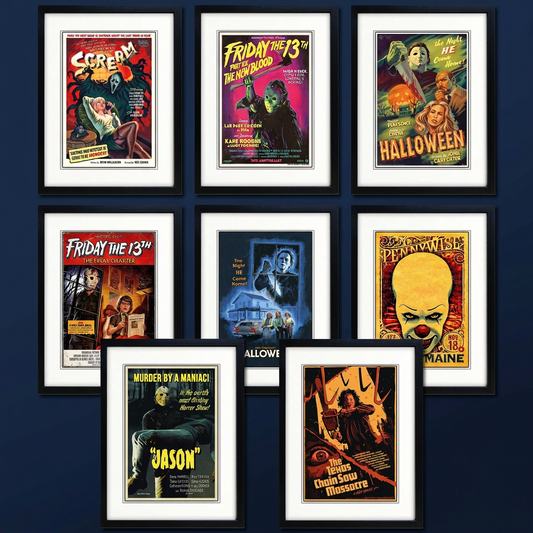 Vintage Horror Movie Posters | Digital Download PDF | Set of 8