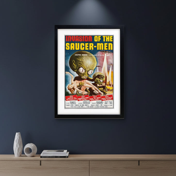 Invasion of the Saucer Men | Vintage 1950s B-Movie Film Art Print | A3