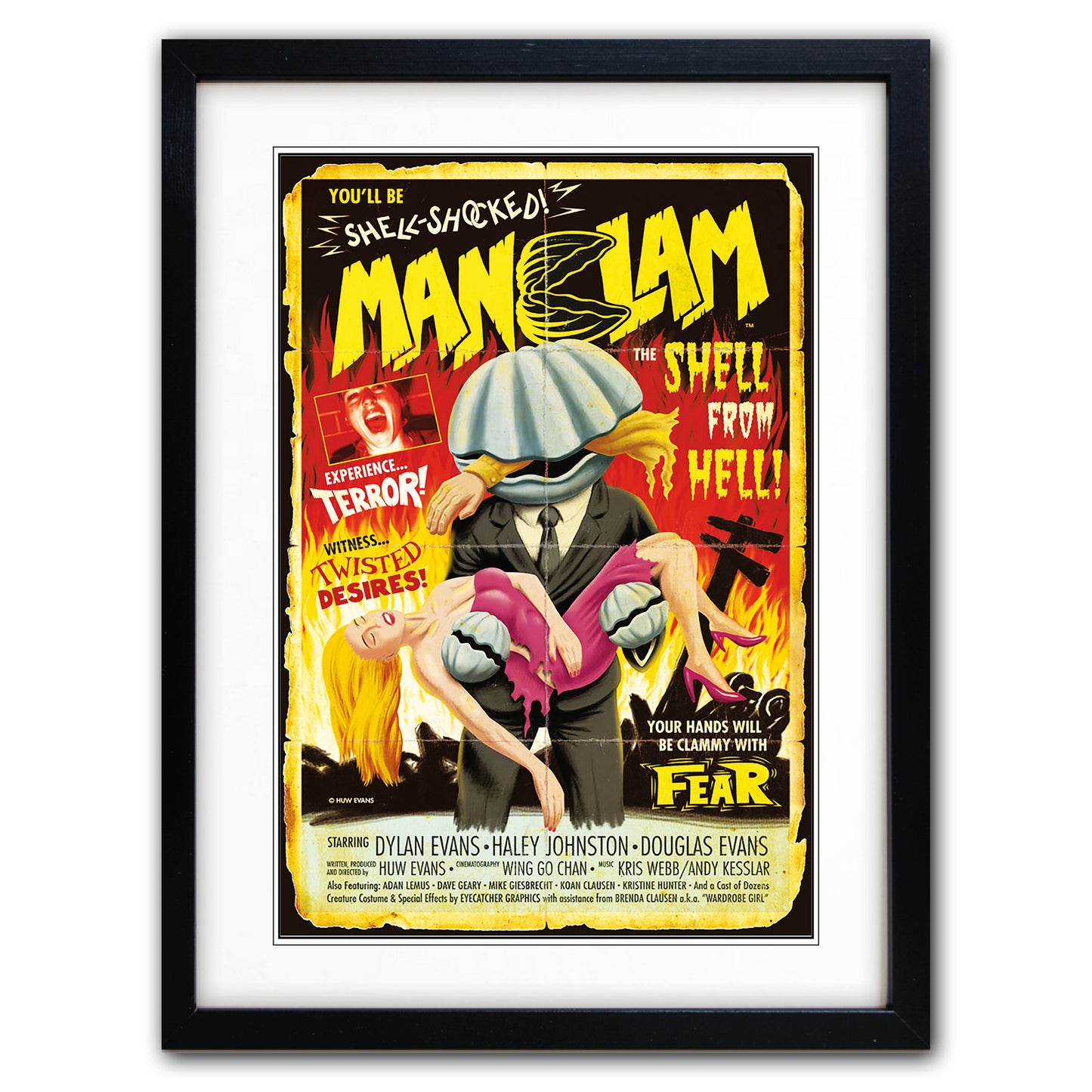Man Clam | Vintage 1950s B-Movie Film Art Print | A3