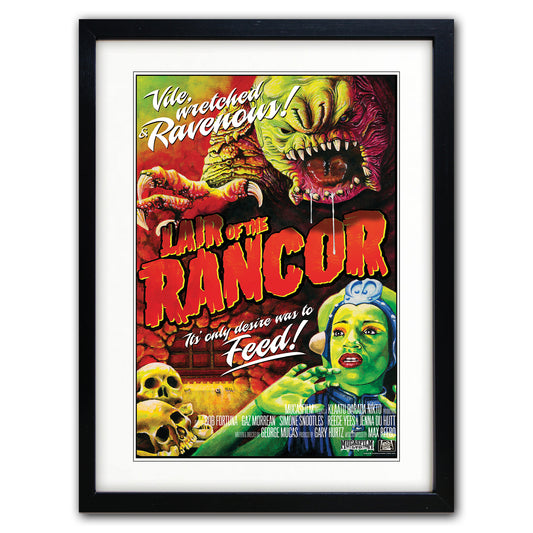 The Lair of Rancor | Vintage 1950s B-Movie Film Art Print | A3