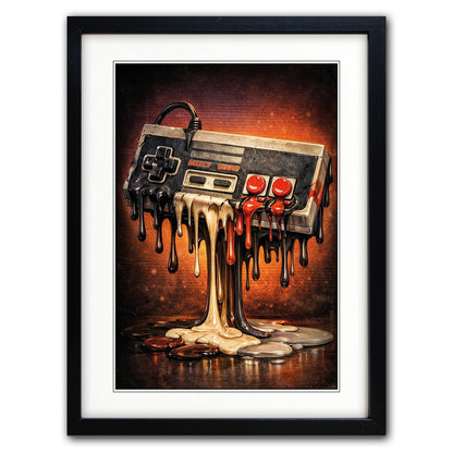 Vintage Classic Gaming NES Controller Print | Art Print | No.2