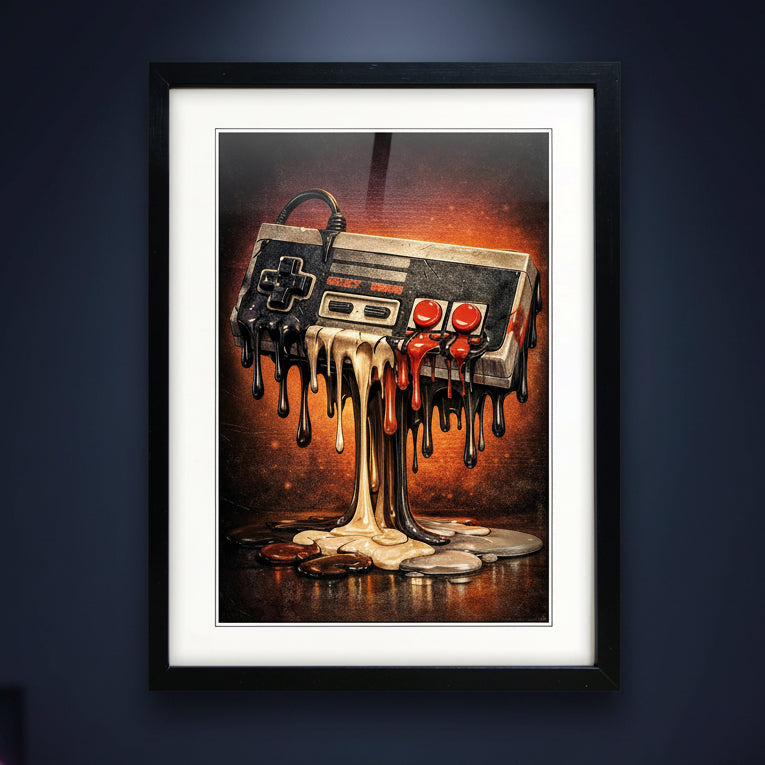 Vintage Classic Gaming NES Controller Print | Art Print | No.2