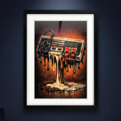 Vintage Classic Gaming NES Controller Print | Art Print | No.2