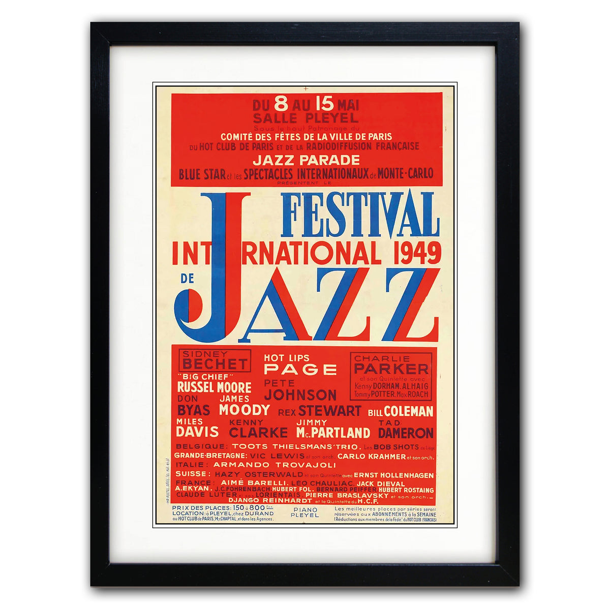 Vintage Jazz Festival Promotion Poster Prints Collection of 4 | A3 Luxury Satin | No.2