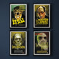 Vintage Horror Movie Posters | Set of 4 | Digital PDF Download | No.2