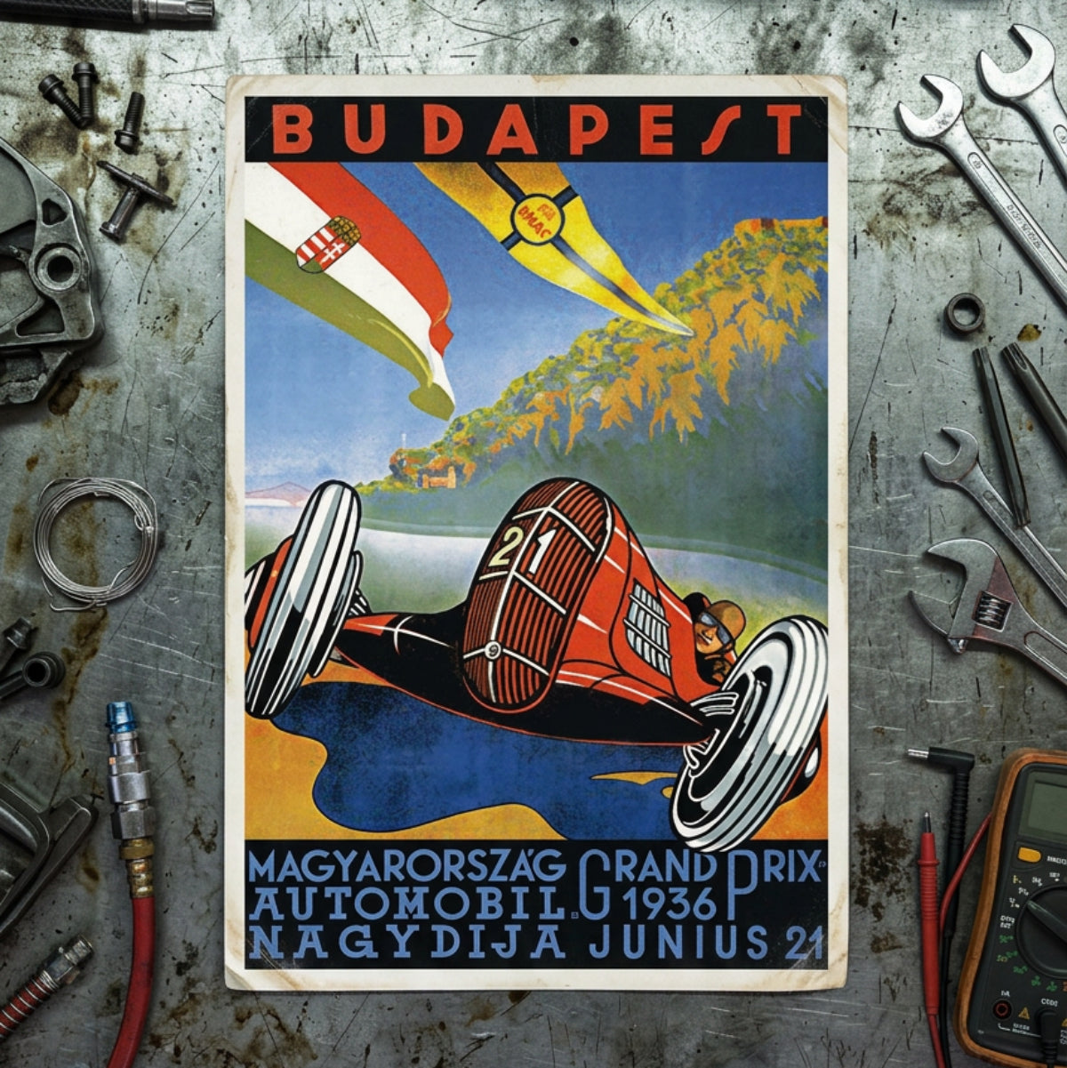 Vintage Grand Prix Racing Postcards | Pack of 8