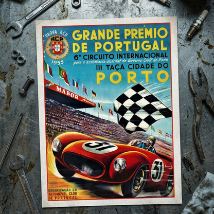 Vintage Grand Prix Racing Postcards | Pack of 8