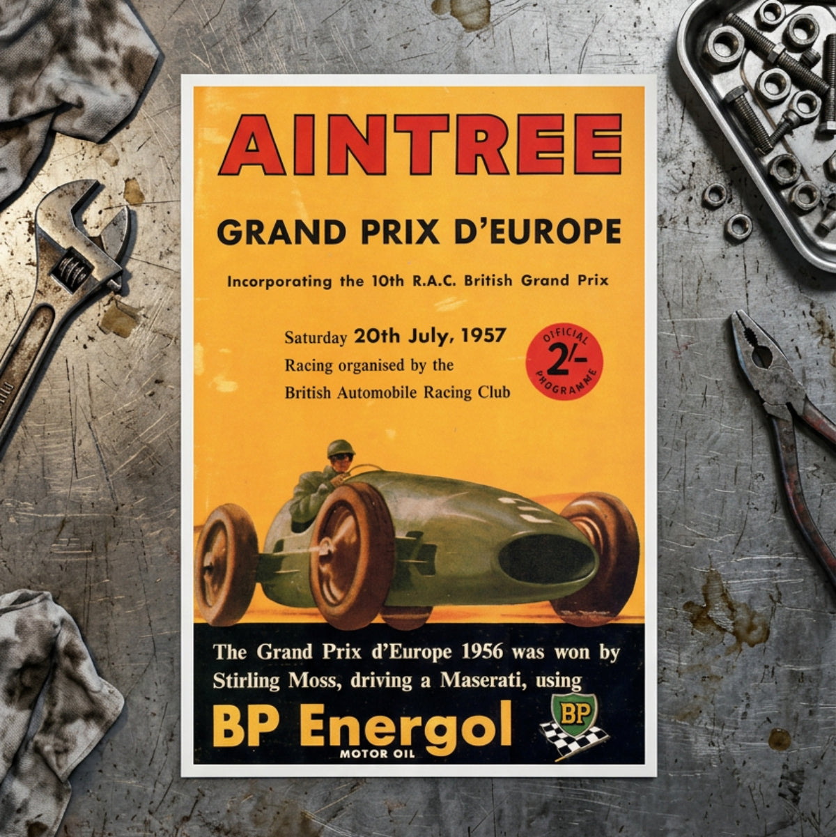 Vintage Grand Prix Racing Postcards | Pack of 8
