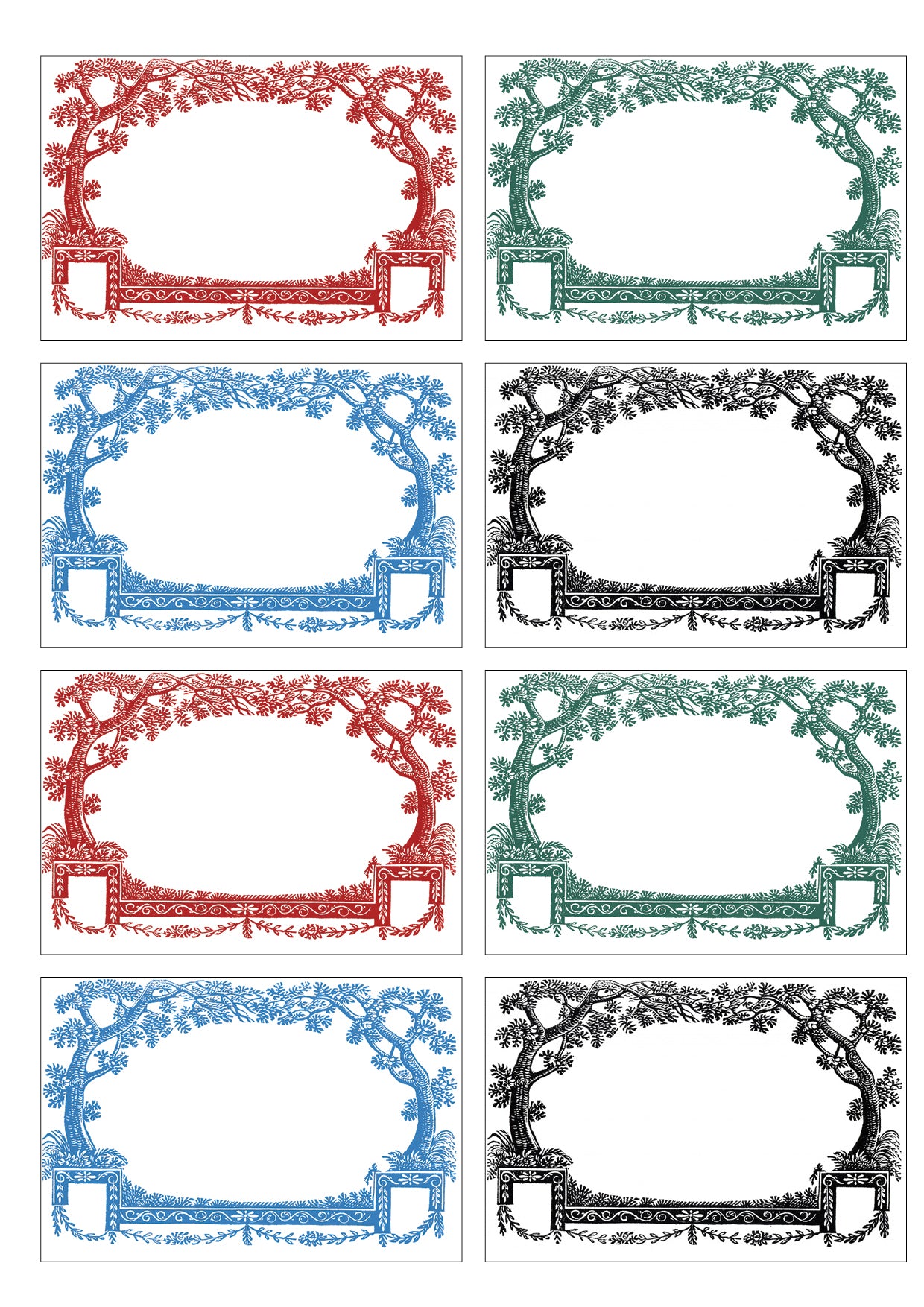 Vintage jam conserve labels for homemade jam jars, printed by Bubbadoodoo, featuring classic design and customizable text.