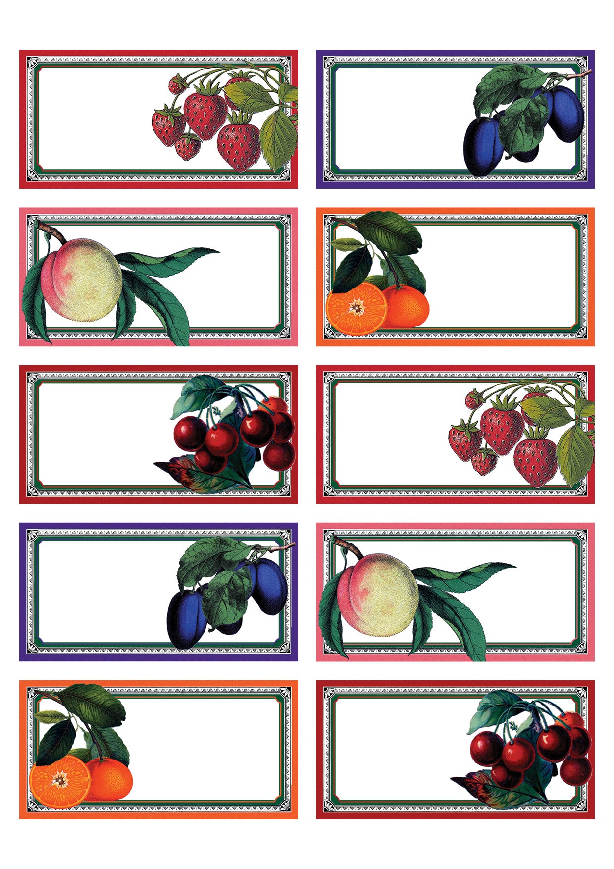Vintage Bubbadoodoo jam conserve labels printed for homemade jam jars, featuring charming, retro-style designs.