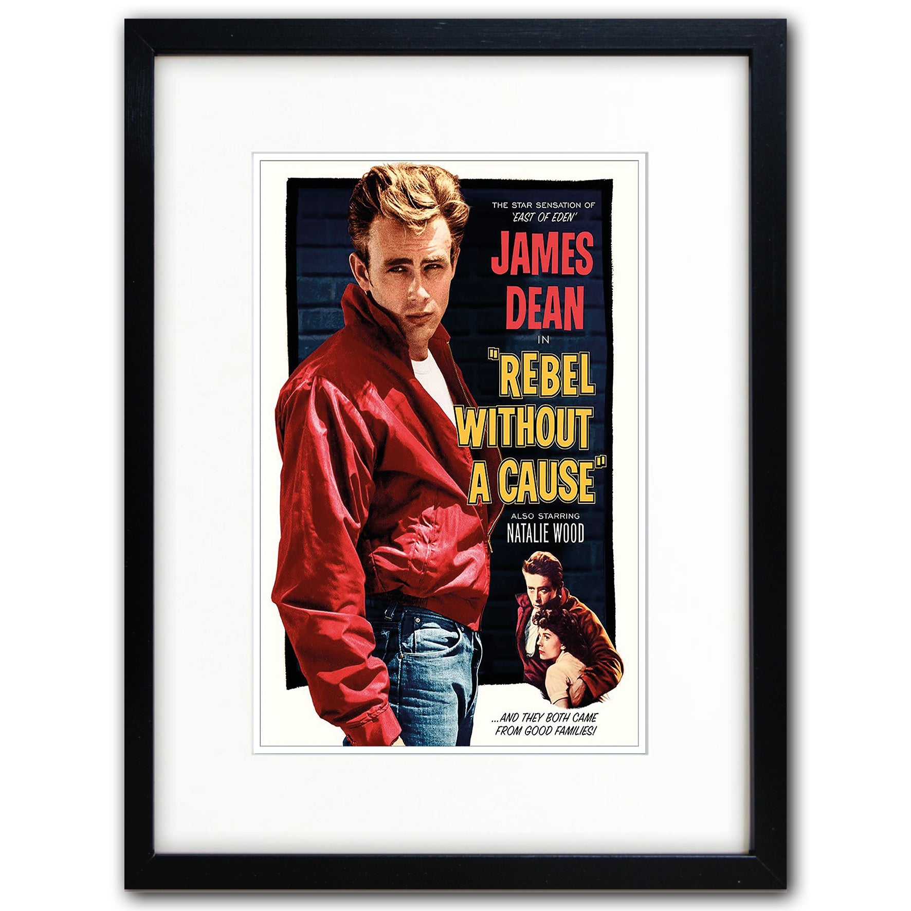 James Dean A3 print by Bubbadoodoo featuring a stylish portrait of the iconic actor on high-quality paper.
