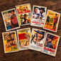 A set of eight vintage French movie posters for western and noir films arranged in a 2x4 grid on a white background. The posters feature classic cinematic artwork with bold titles including 'Diamant Lobo', 'Coup d'Etat', 'Django', and others.
