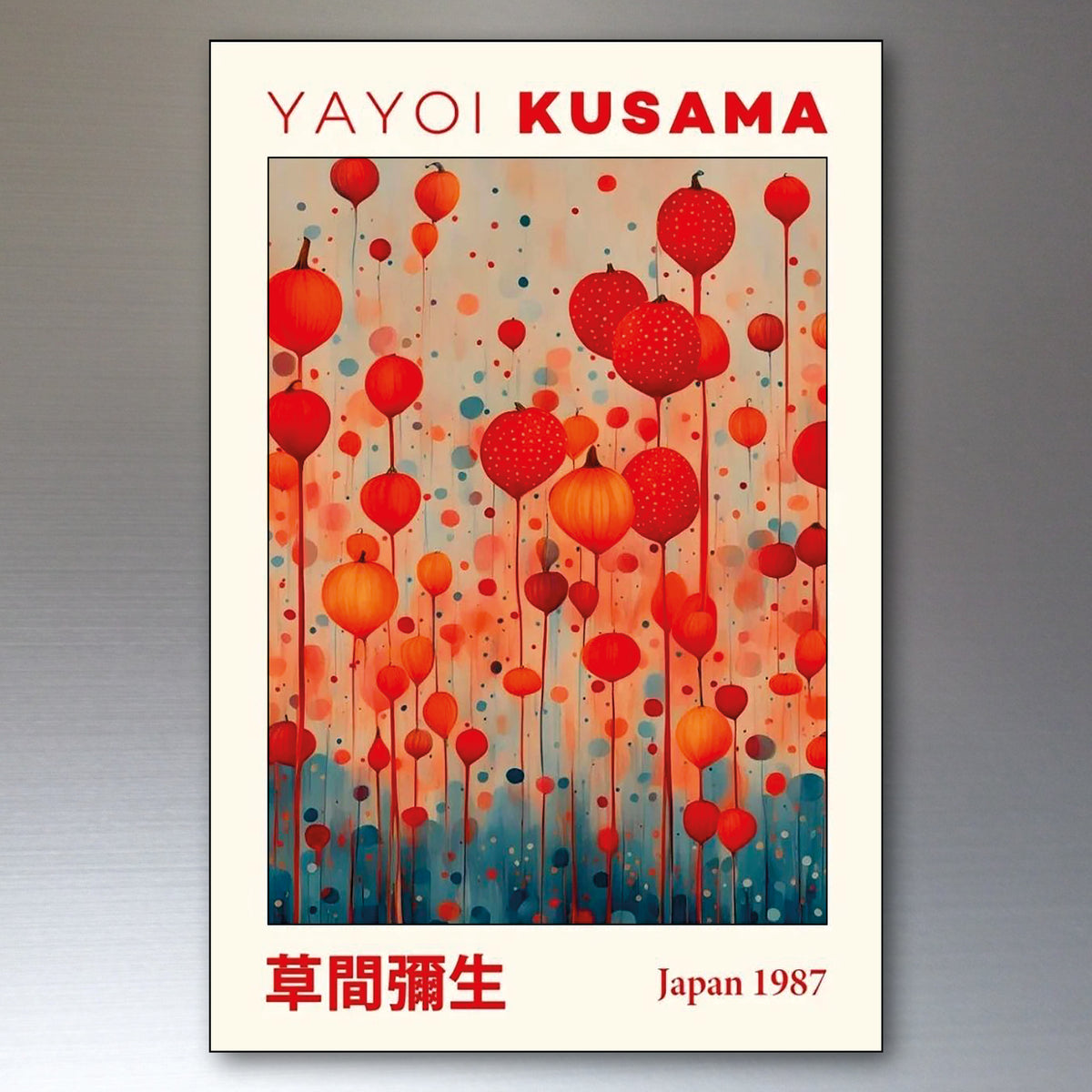 Yayoi Kusama Japanese Pop Art Fridge Magnets | Set of 8