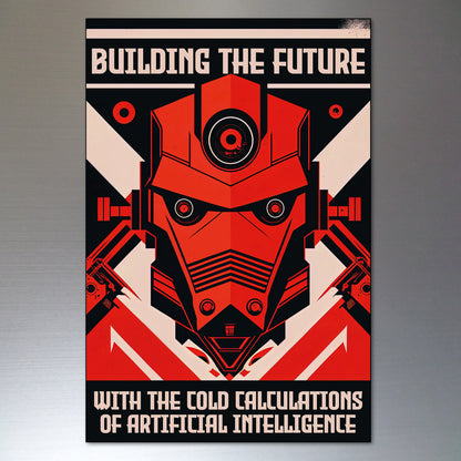 Sci-Fi Robots Futuristic Social Utopia Fridge Magnets | Set of 8