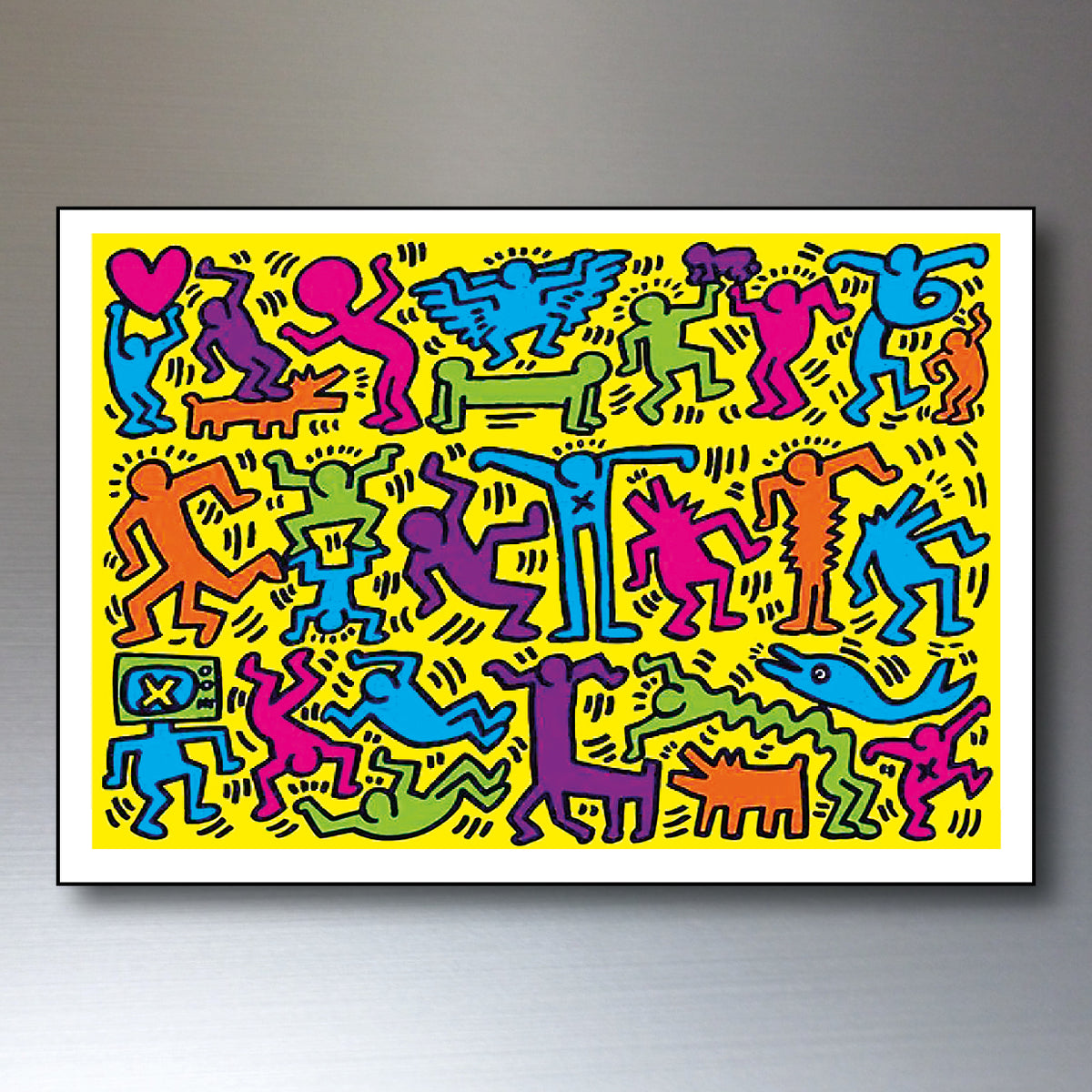 Keith Haring Graffiti Pop Art Fridge Magnets | Set of 8 | No.1