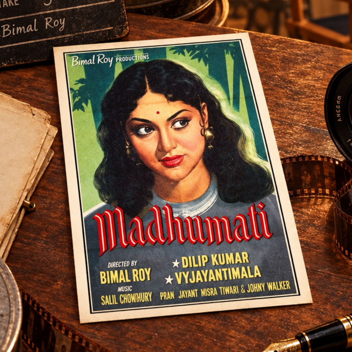Vintage Bollywood Film Poster Postcards | Set of 8