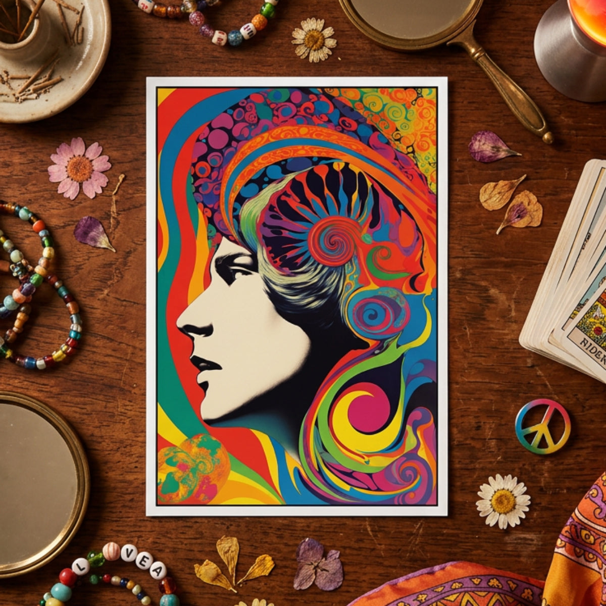 Vintage 1960s Psychedelic Kaleidoscope Postcards | Pack of 8