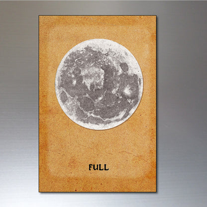 Vintage Moon Phases & Lunar Eclipse Illustrations | Fridge Magnets Set of 8