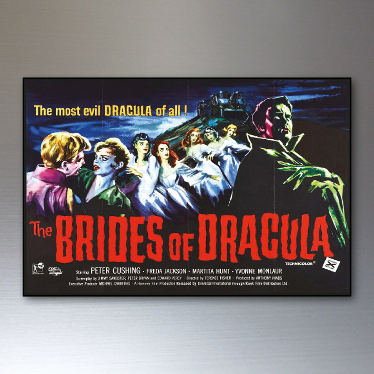 Vintage Hammer Horror Movie Poster Fridge Magnets Set of 8 | Classic Horror Gift | No.1