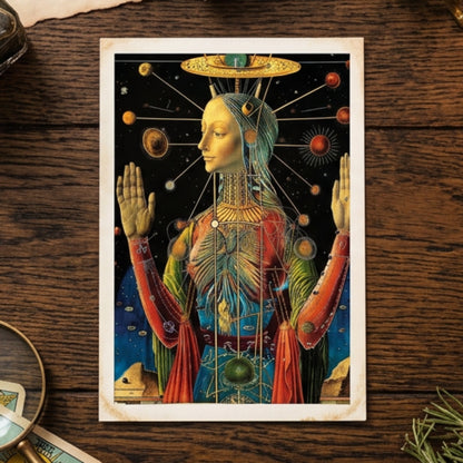 Vintage Mystic Cosmic Zodiac & Evil Eye Postcards | Pack of 8