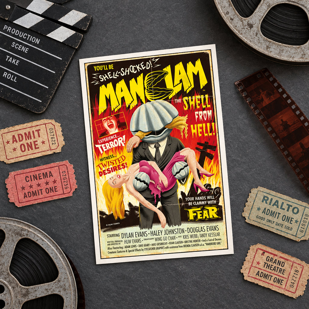Vintage B Movie Film Poster Postcards | Pack of 8 | No.1