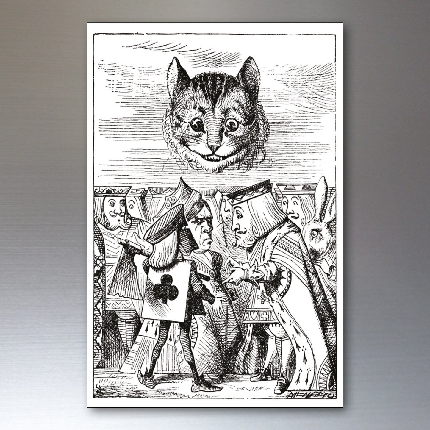 Alice in wonderland vintage illustrations from novel by c s lewis set of 8 fridge magnets
