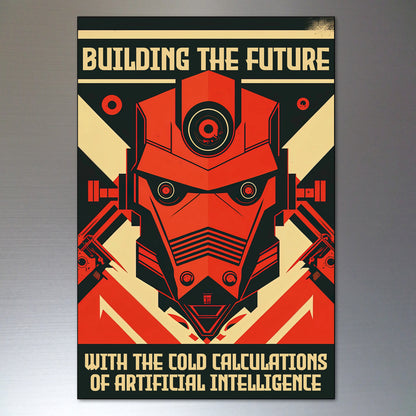 Sci-Fi Robots Futuristic Social Utopia Fridge Magnets | Set of 8