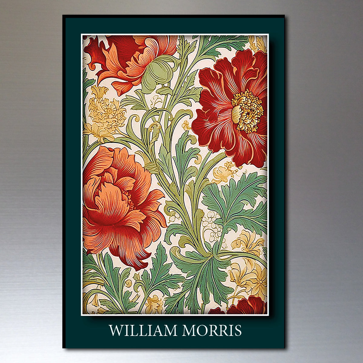 Vintage William Morris Wallpaper Designs Fridge Magnets | Set of 8