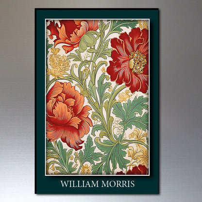 Vintage William Morris Wallpaper Designs Fridge Magnets | Set of 8