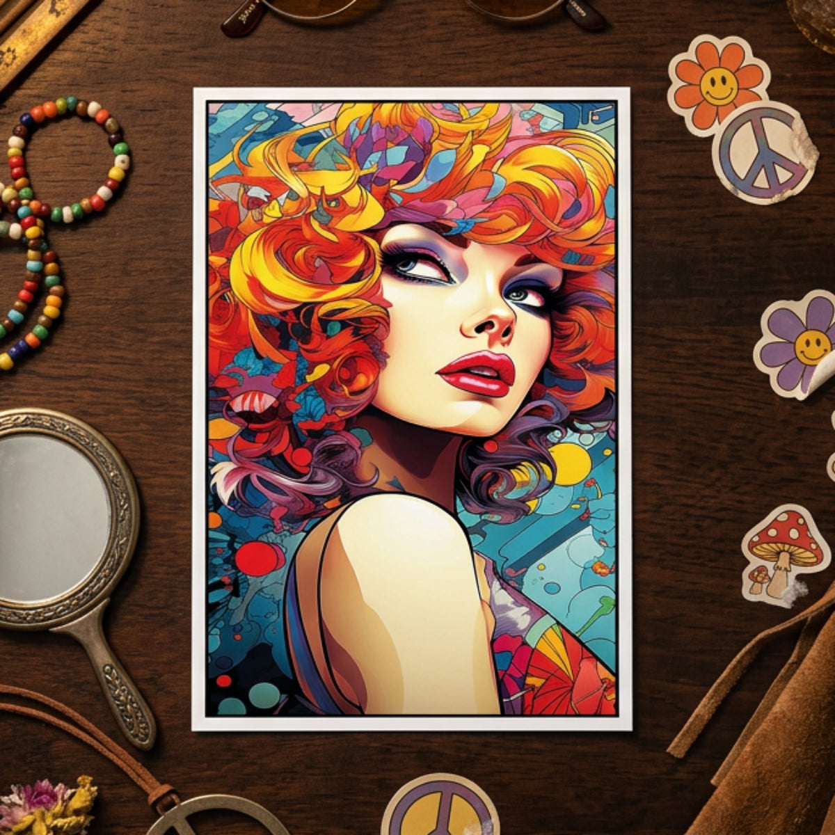 Vintage 1960s Psychedelic Kaleidoscope Postcards | Pack of 8