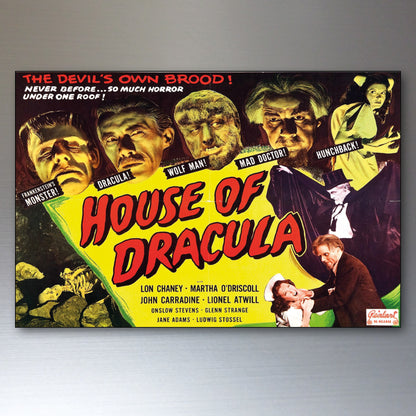 Vintage Hammer Horror Movie Poster Fridge Magnets Set of 8 | Classic Horror Gift | No.2