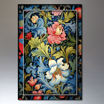 Vintage William Morris Wallpaper Designs Fridge Magnets | Set of 8
