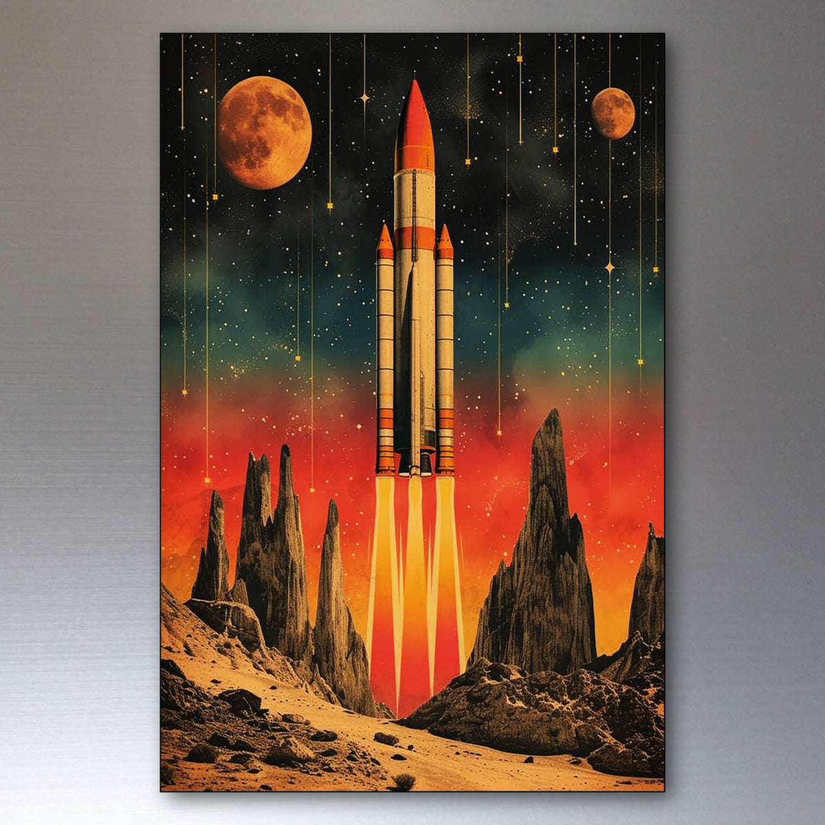 Vintage Sci-Fi Comic Book Fridge Magnets | Set of 8 | no.14