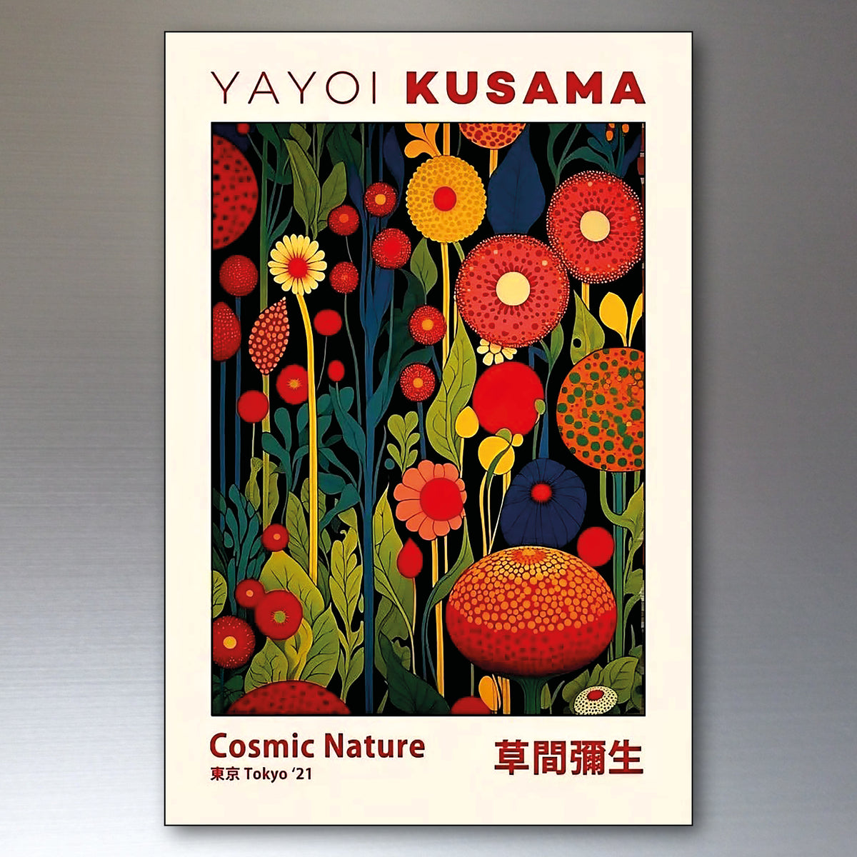Yayoi Kusama Japanese Pop Art Fridge Magnets | Set of 8