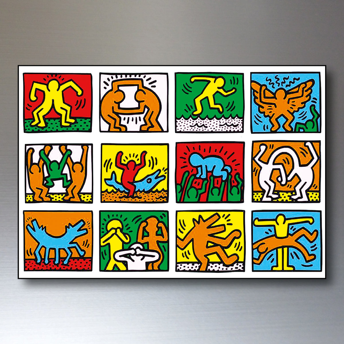 Keith Haring Graffiti Pop Art Fridge Magnets | Set of 8 | No.1