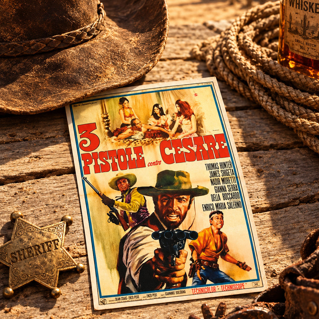 Vintage Spaghetti Western Film Poster Postcards | Pack of 8