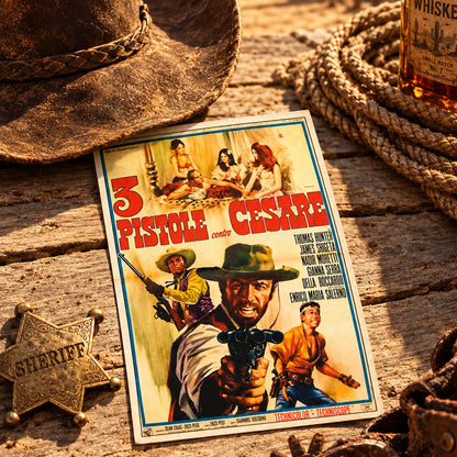 Vintage Spaghetti Western Film Poster Postcards | Pack of 8