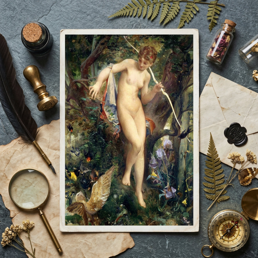Victorian Pagan Wiccan Crystal Enchanted Woodland | Postcard Pack of 8 | No.1