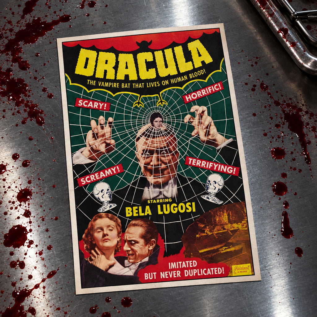 Vintage B-Movie Horror Film Poster Postcards | Pack of 8