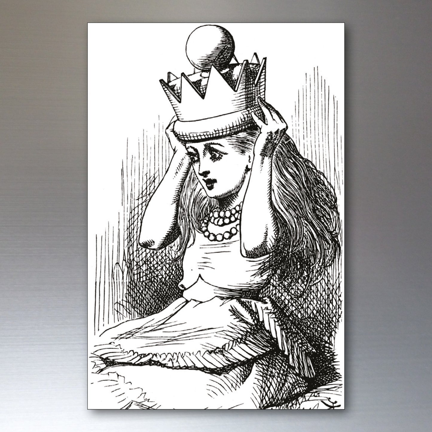 Alice in wonderland vintage illustrations from novel by c s lewis set of 8 fridge magnets