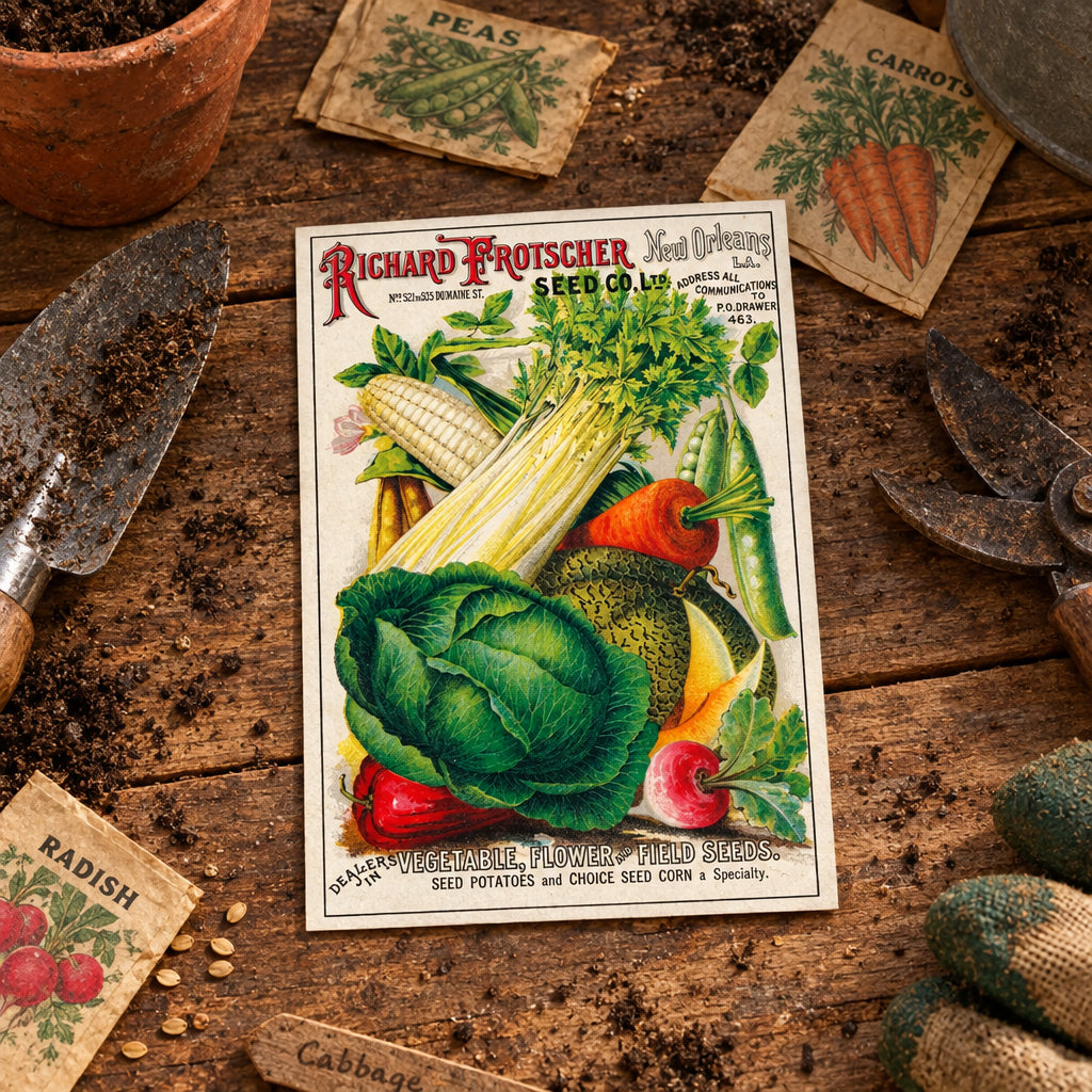 Vintage Gardening Seed Packet Art Postcards | Pack of 8 | No.2